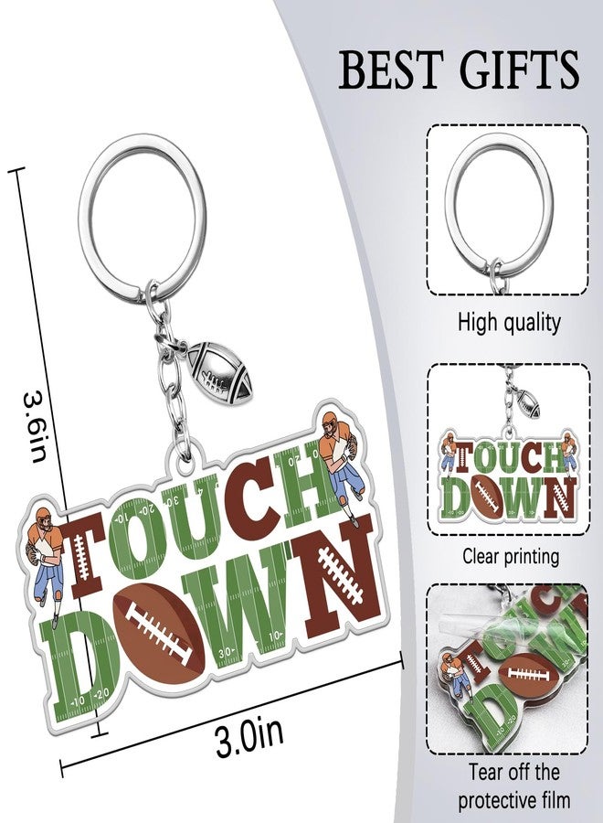 MOEXUKO Football Birthday Party Decorations Keychain Superbowl Party Decorations Football Gifts for Footballs Lovers Footballs Themed Gifts Ideas Touch Dowm Keyring - Image 2